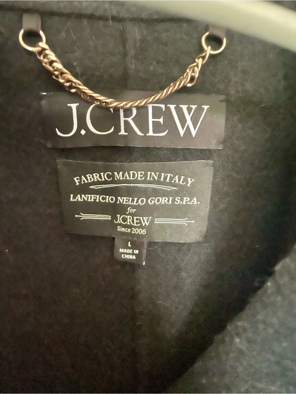 J. Crew Black Double-Breasted Peacoat with Gold Buttons - Picture 2 of 4